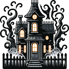 Obraz premium Cute Halloween Sticker Pack with Ghost Character, Ghost Cupcake, Ice Cream Cupcake, Skeleton Pizza Slice, Haunted House and Bat Wreath Frame, Spooky Kawaii Cartoon Vector Set