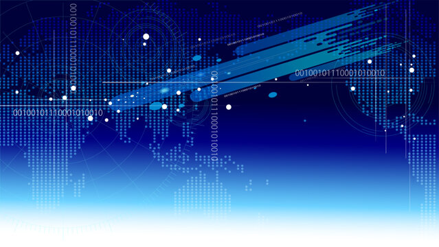 Abstract Technology Background: Digital Network and Data Flow (Clean Path, Organized Layers, Copy Space)