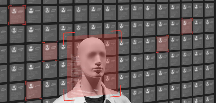 Personal identification tracking system technology concepts.Cyber security