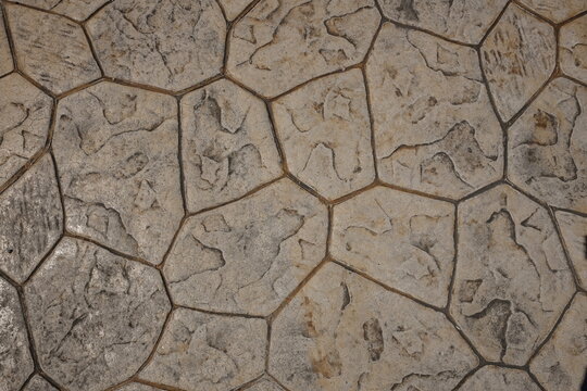 Stamped Concrete Stone Pattern Pavement Texture Background