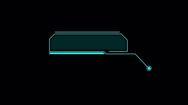  Animation futuristic HUD call out elements on a transparent background 4k, HUD elements frame lines callout animation for text 