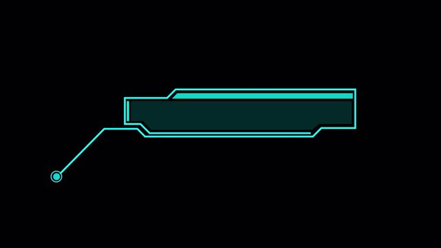 4k Callout futuristic hud animation , HUD elements frame line callout animation. in transparent background