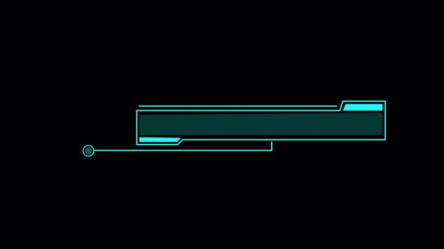 Animation HUD elements frame line callout 4k in transparent background