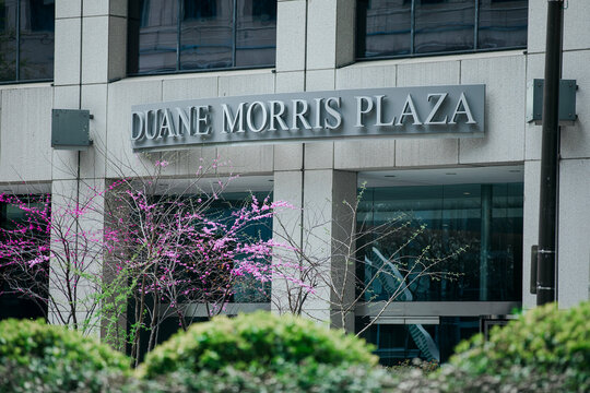 The Duane Morris Plaza building, located in the very center of Philadelphia, Pennsylvania, USA, April 4, 2026.