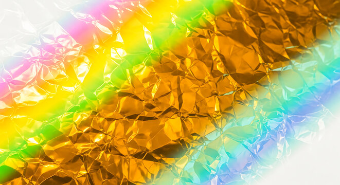 A colorful, pixelated image with a rainbow effect