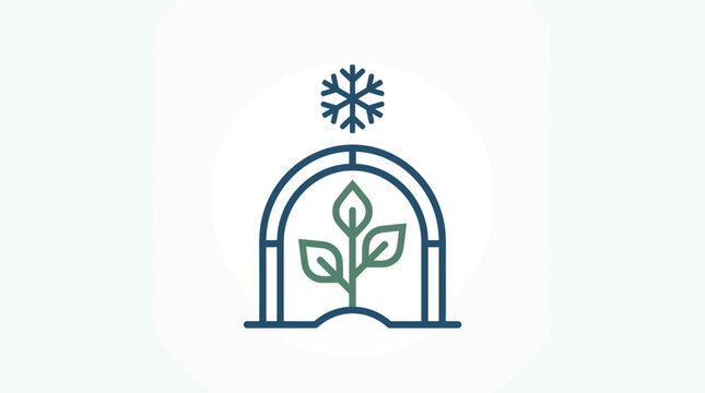 Plant Protected From Winter Frost Icon