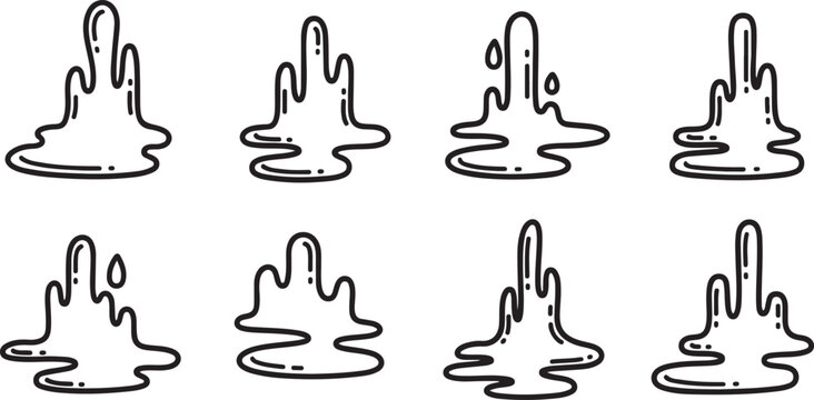 Hand-drawn illustrations of various objects and symbols in simple line art style Vector