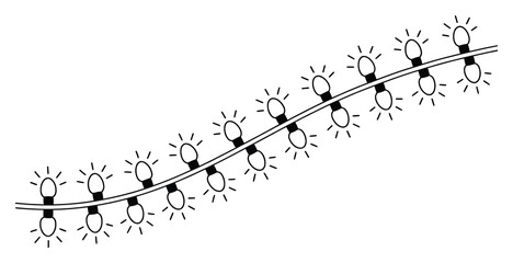 Fototapeta premium String Lights Vector Illustration