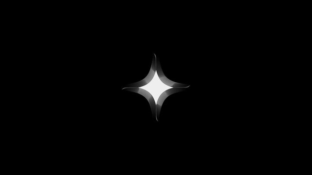 Sparkling stars shine animation on black background, fast glitter star motion, white cartoon, flat, vector, doodles style stars blinking, Twinkle star glitter sparkle, shimmering light effect,