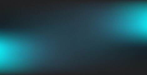 Fototapeta premium Abstract Cyan and Dark Blue Grainy Gradient Background with Cinematic Lighting and Copy Space