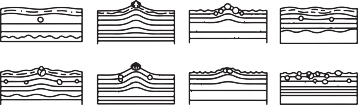 Diagram showing different types of bridges and their structural components Vector
