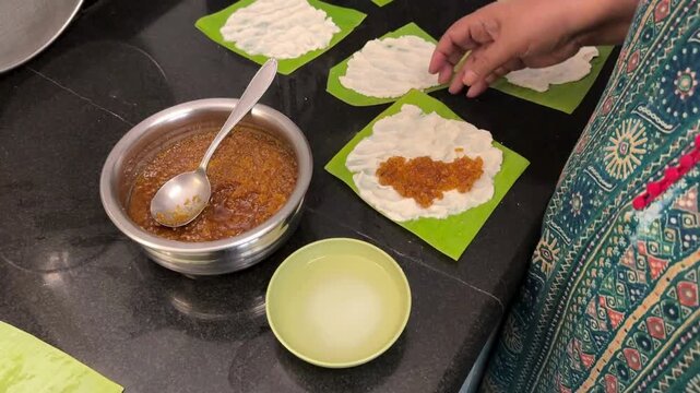 Making ela ada sweet dish