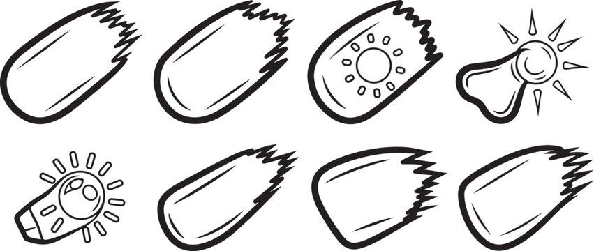 Illustration of different types of microorganisms and bacteria shapes Vector