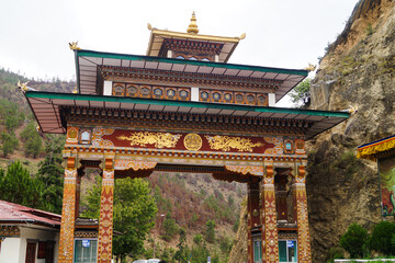 Fototapeta premium Entrance to Paro City, The paro gate, in Bhutan