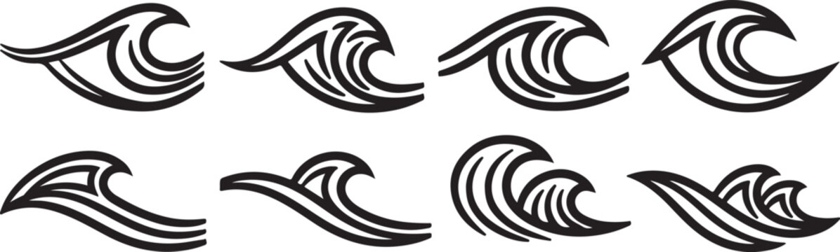 Elegant black calligraphy art featuring stylized infinity loops Vector