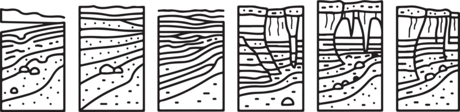 Diagram showing progression of methods to generate shading and patterns Vector