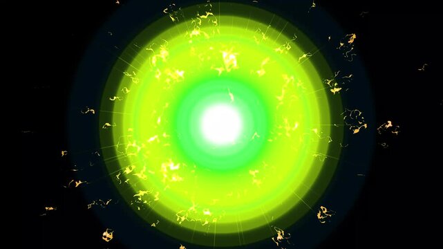 2D cartoon transition FX shockwave burst, warp speed effect transition on black screen, white energy particles softly bursting into light, anime impact starfield, cinematic transition fx, 4K video