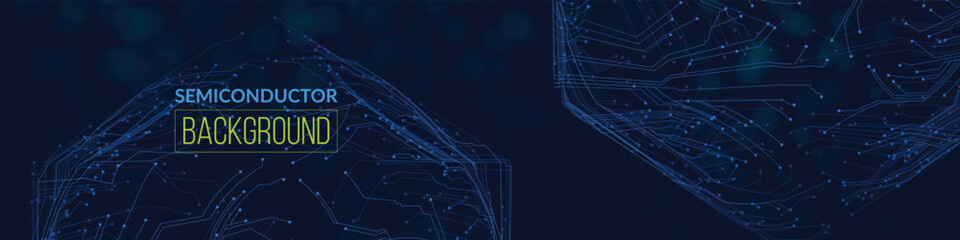 Obraz premium Advanced chip layout semiconductor background illustration