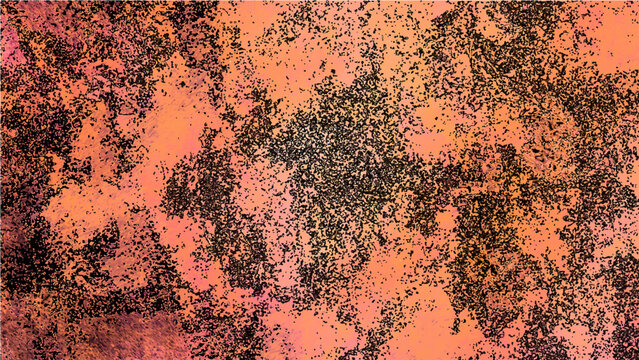 Vibrant abstract art with textural and grunge and rust and color gradient background.