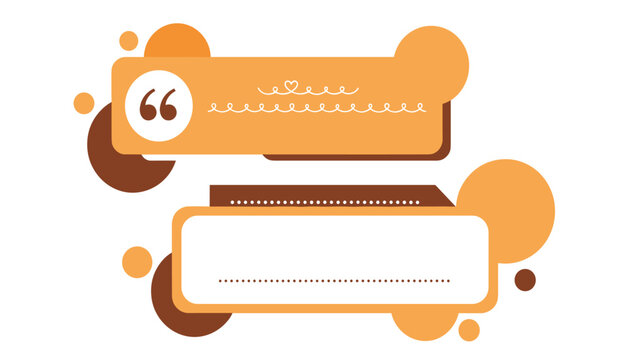 Vector abstract quote box template with decorative elements and speech bubble design