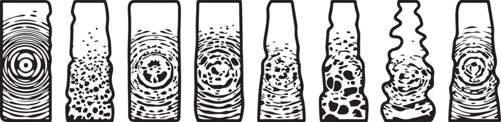 Fototapeta premium Minimalist line art collection of various household items and objects Vector