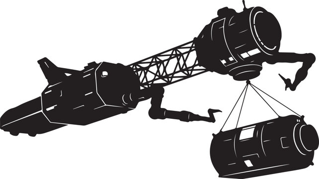 Space shuttle, rocket, spacecraft, launch, black, vector illustration, space exploration, astronaut