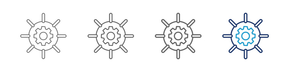 Obraz premium Smart Automation Icon Concepts with thick lines and blue color for web and illustration design 