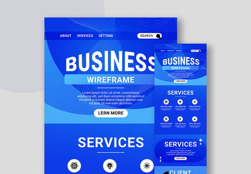Business Website Wireframe Template