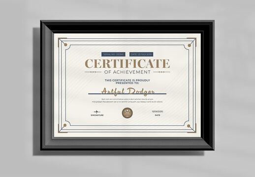 Certificate Template Layout
