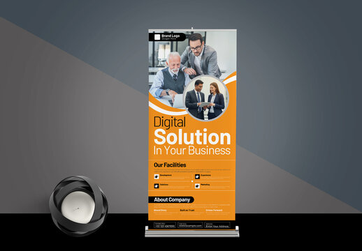 Modern Corporate Rollup Banner Design Template