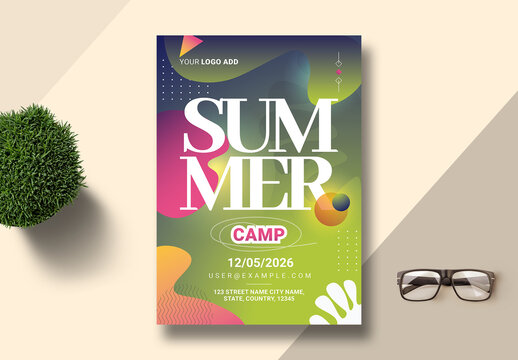 Summer Party Poster Flyer Template Design