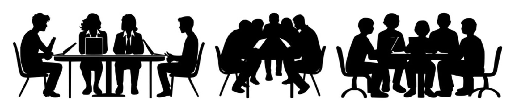 Group study set with solid black icon on white background featuring study, learning, collaboration with student and classroom