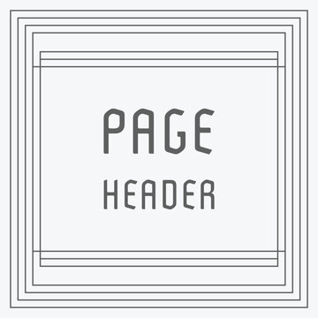 Page header layered border document panel