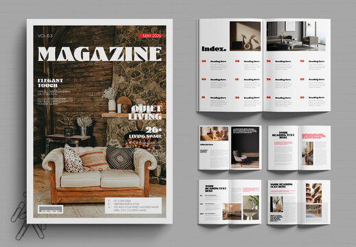 Modern Editorial Magazine Layout Template