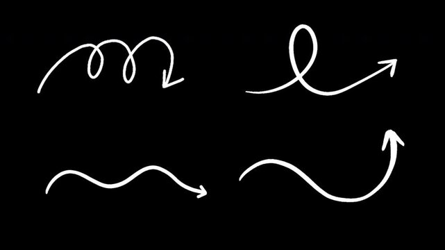 Hand-Drawn Animated Arrows Pack | Creative 2D Doodle Arrow Elements