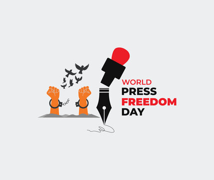 world press freedom day flat illustration. Creative flat illustration for World Press Freedom Day. May 3. End Impunity for Crimes against Journalists. Jpeg format.