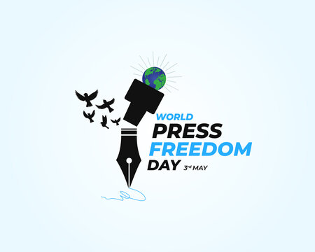 world press freedom day flat illustration. Creative flat illustration for World Press Freedom Day. May 3. End Impunity for Crimes against Journalists. Jpeg format.