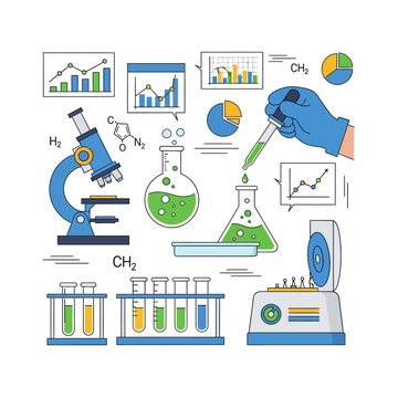 Science Laboratory Equipment, Research, Data Analysis, Chemistry, Biology, Medical Testing