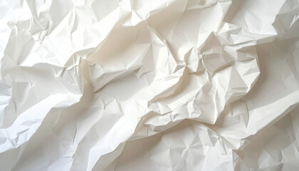 Obraz premium Crumpled white paper texture background