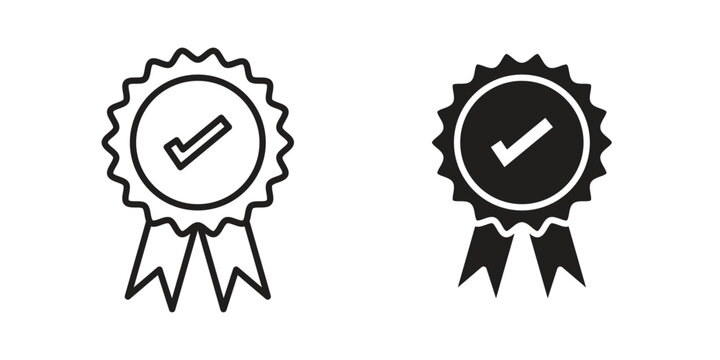 Warranty icon linear vector outline, symbol logo design style