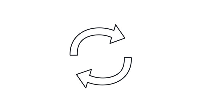 Circular Arrows Icon: Refresh, Repeat, Reload, Recycle, Loop Concept