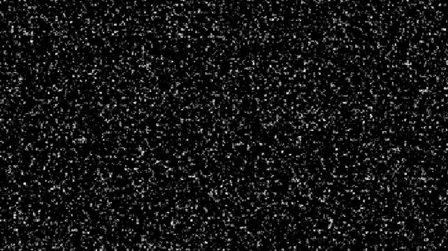 Dense White Snow Particles Falling on Black Background Seamless Loop - Heavy Snowfall VFX Overlay Video