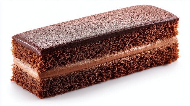 ふんわりとしたショコラスポンジで濃厚なチョコクリームをサンドした上品な長方形のカットケーキ