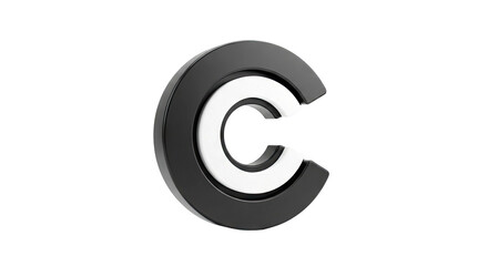Fototapeta premium 3D Render of the Letter C Logo
