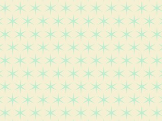Fototapeta premium Minimalist cream background with seamless teal star pattern for creative designs