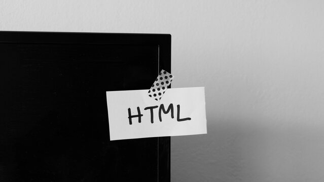 HTML Hyper Text Markup Language. Paper width html tag.
