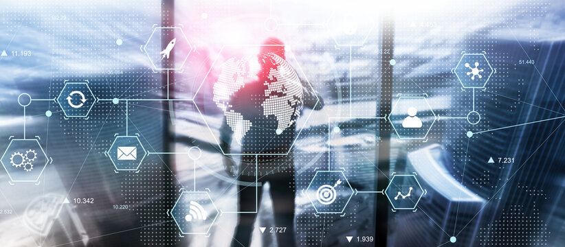 Global Data Security Concept with Business Network Connectivity and Analytics