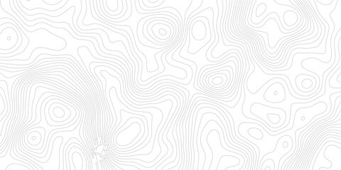 Fototapeta premium Abstract pattern with lines seamless pattern and topography. sea map and mounted map area space geometrics line technology topo landscape grid map discovery area. Modern design white background.