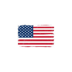 Obraz premium Distressed American Flag on Black Background united states isolated on a transparent background