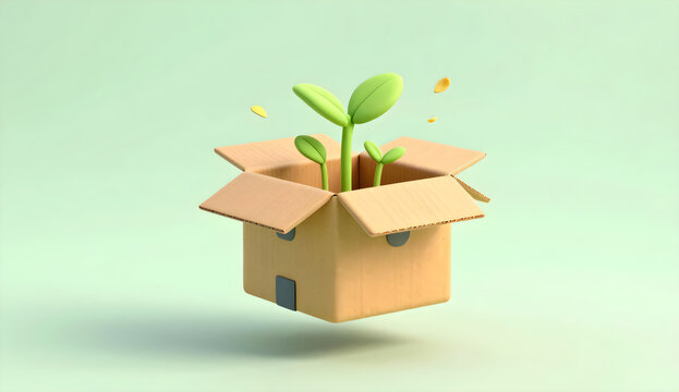 green plant in a box
